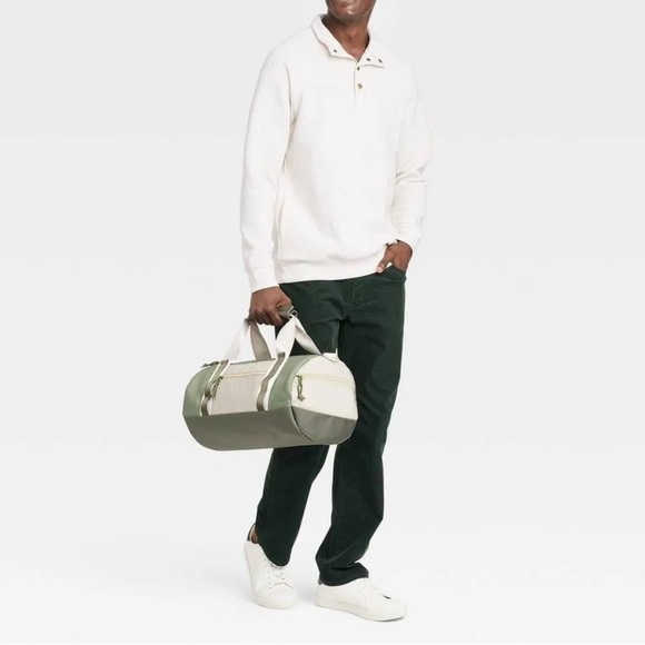 Goodfellow & Co  Men's Quilted Snap Pullover
Sweatshirt Ivory Various Sizes - Picture 13 of 13